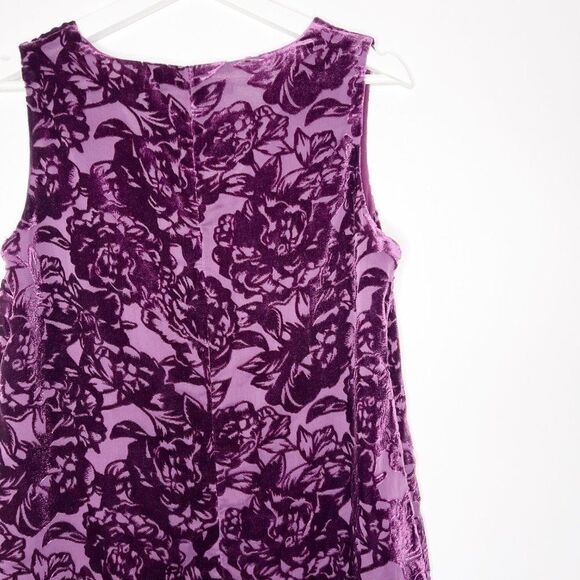 WHITE HOUSE BLACK MARKET Purple Floral Blouse  - Picture 8 of 9